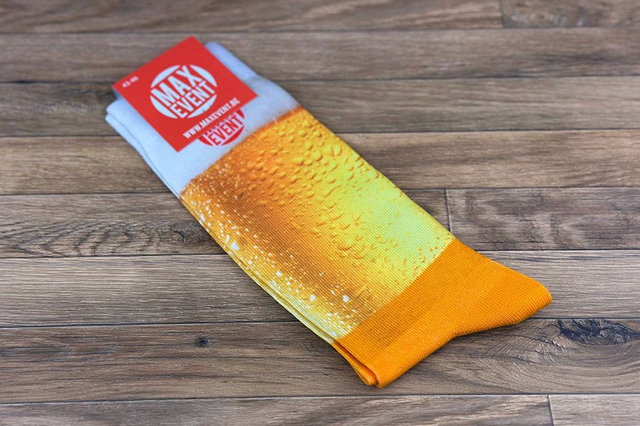 sokken met full color bovenkant met het design van een bierglas